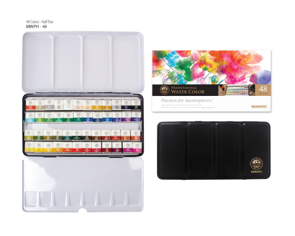 Watercolor pan type, Palette Pan Set, Item no.MWPH48, Product image of Pastels offers, MUNGYO