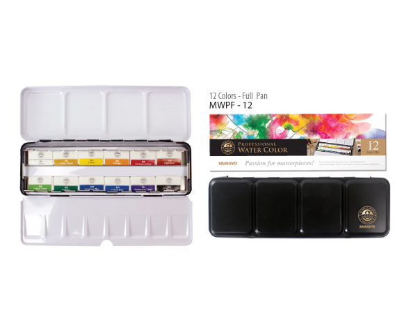 Watercolor pan type, Palette Pan Set, Item no.MWPF12, Product image of Pastels offers, MUNGYO